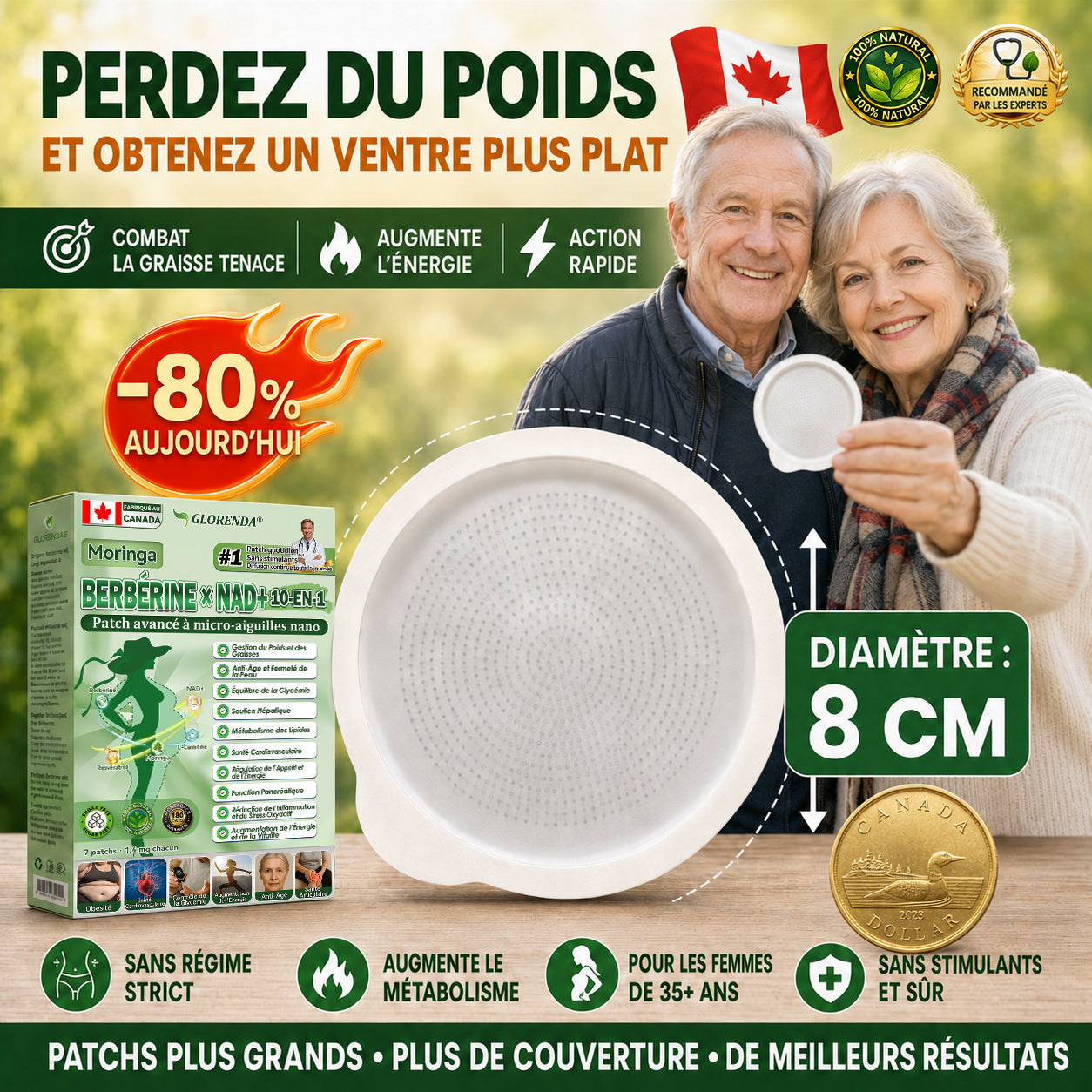 🔥 Plus que 10 boîtes ! −30 % aujourd’hui Patch 10-en-1 GLORENDA® Moringa · Berbérine × NAD⁺ — testé par des médecins, sûr et efficace. 4 à 6 patchs pour soutenir le poids, la glycémie, la digestion et l’énergie.